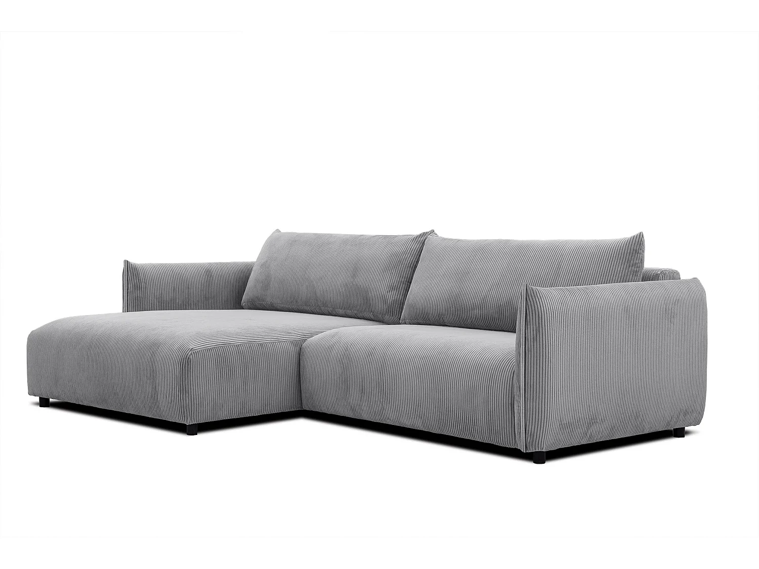 TAUER Ecksofa 5-Sitzer, hellgrau