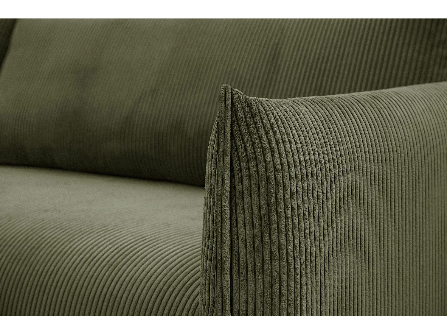 TAUER Ecksofa 5-Sitzer, olive