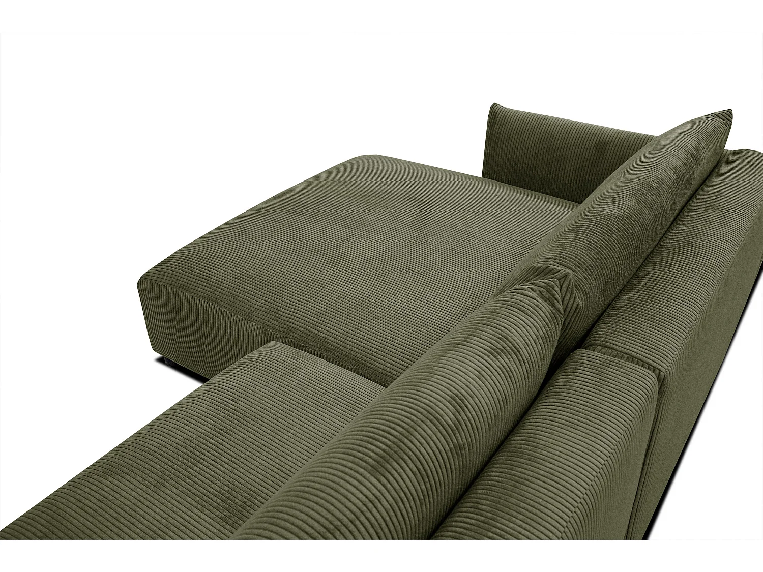 TAUER Ecksofa 5-Sitzer, olive