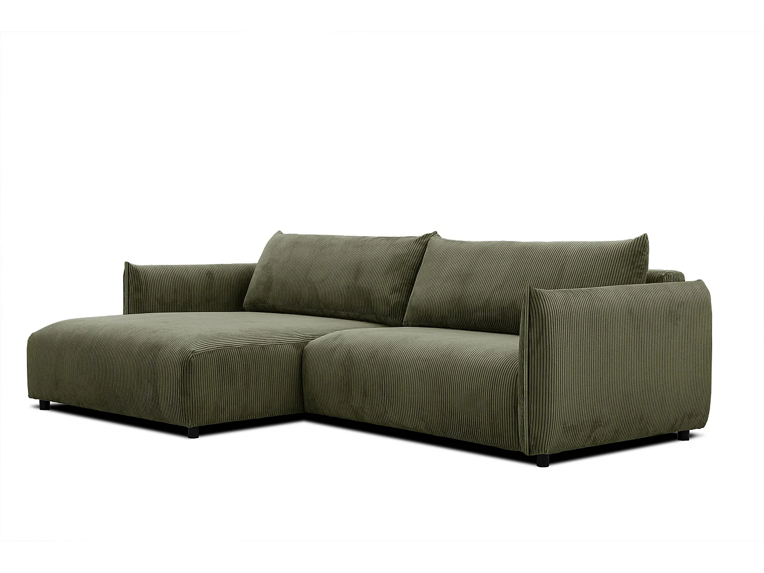 TAUER Ecksofa 5-Sitzer, olive