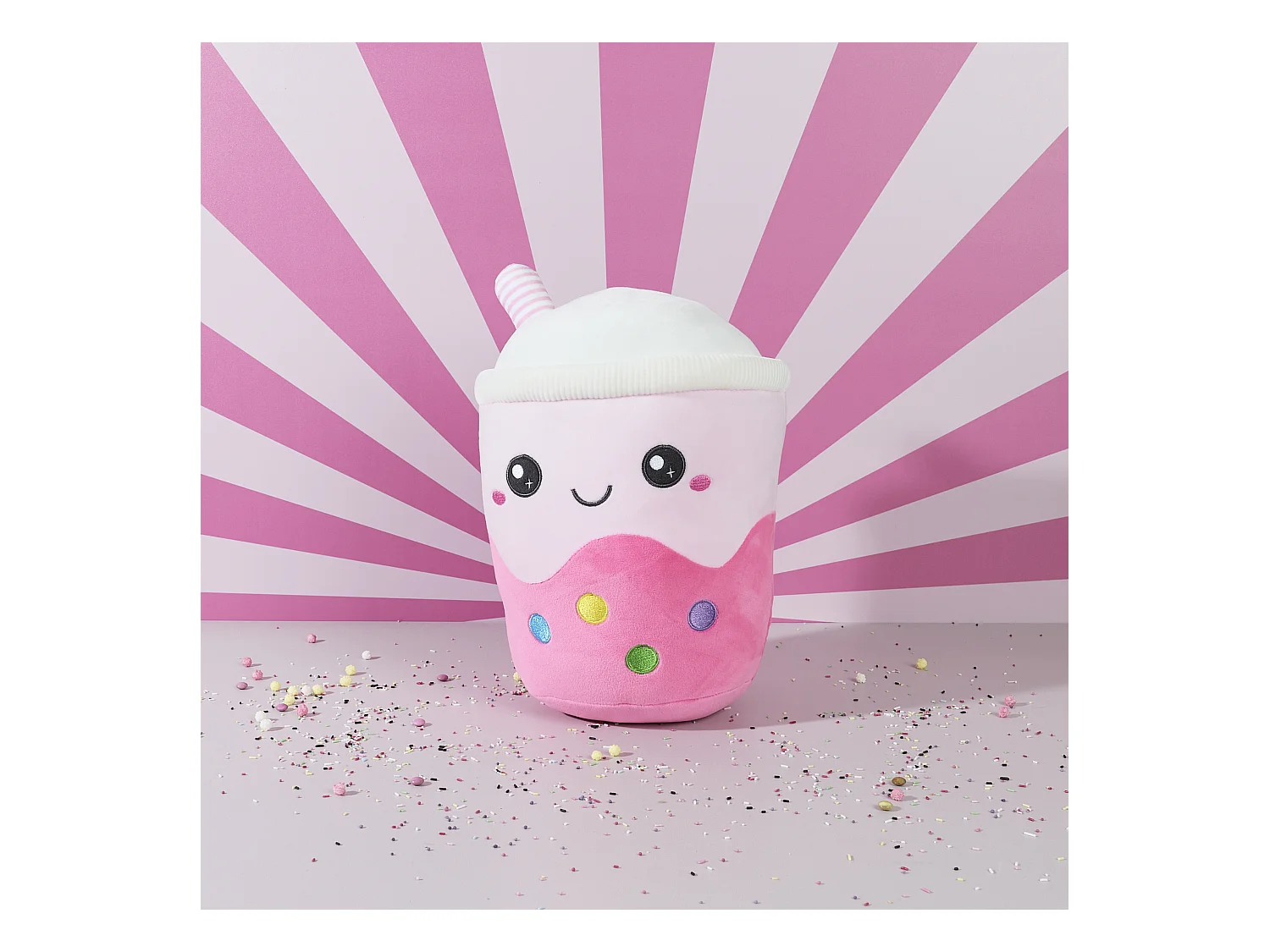 Peluche Bubble Tea 29cm Rose