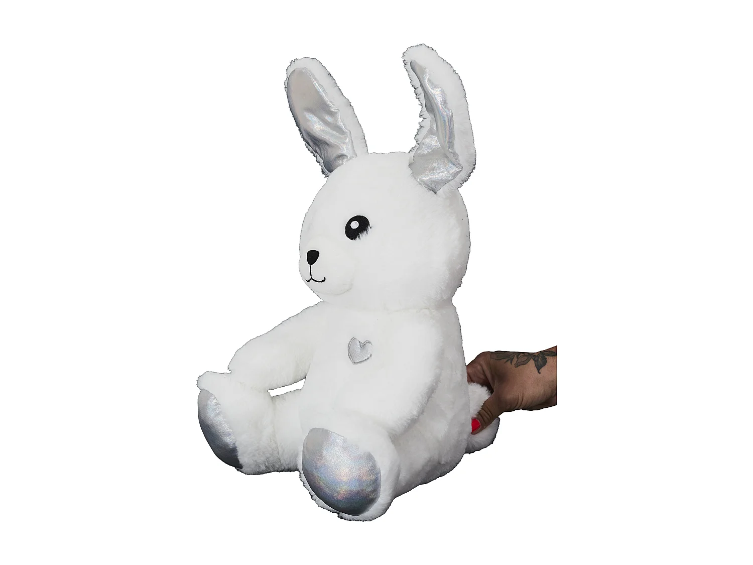 Peluche Animee 30cm Blanc