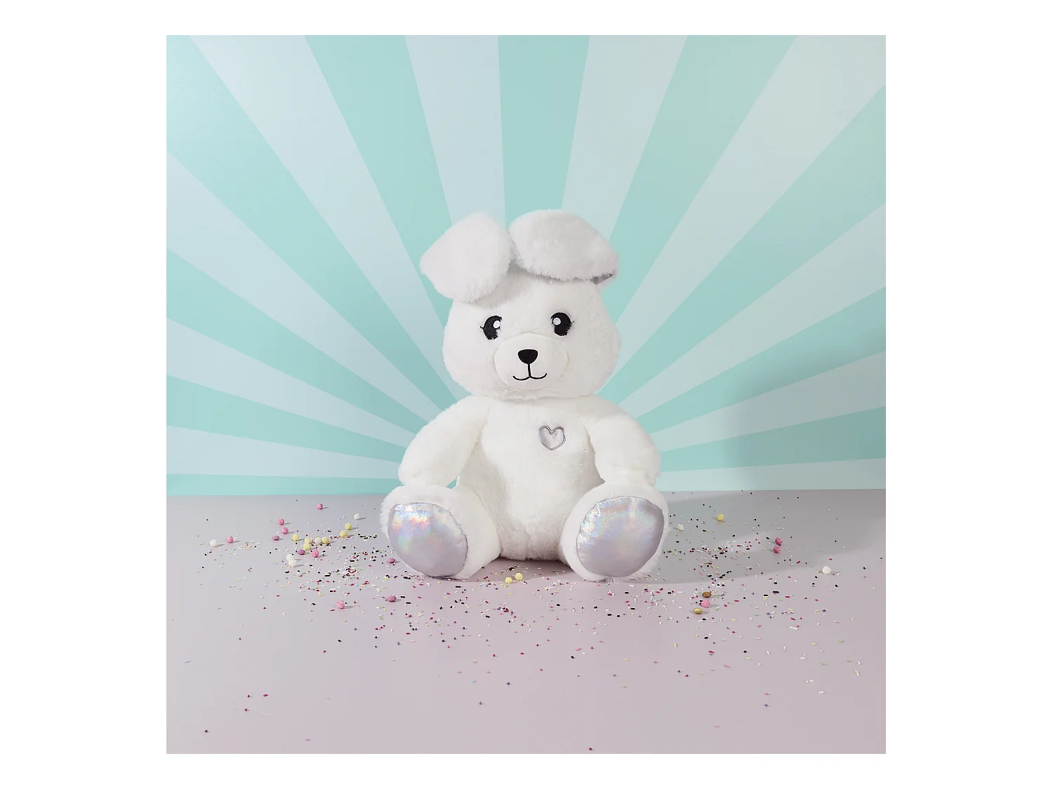 Peluche Animee 30cm Blanc