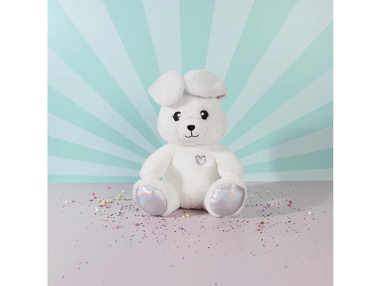 Peluche Animee 30cm Blanc