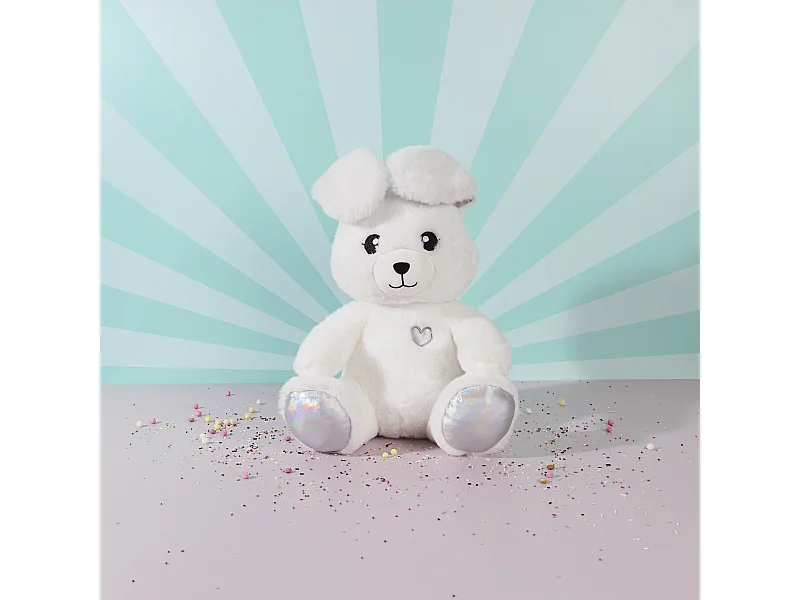 Peluche Animee 30cm Blanc