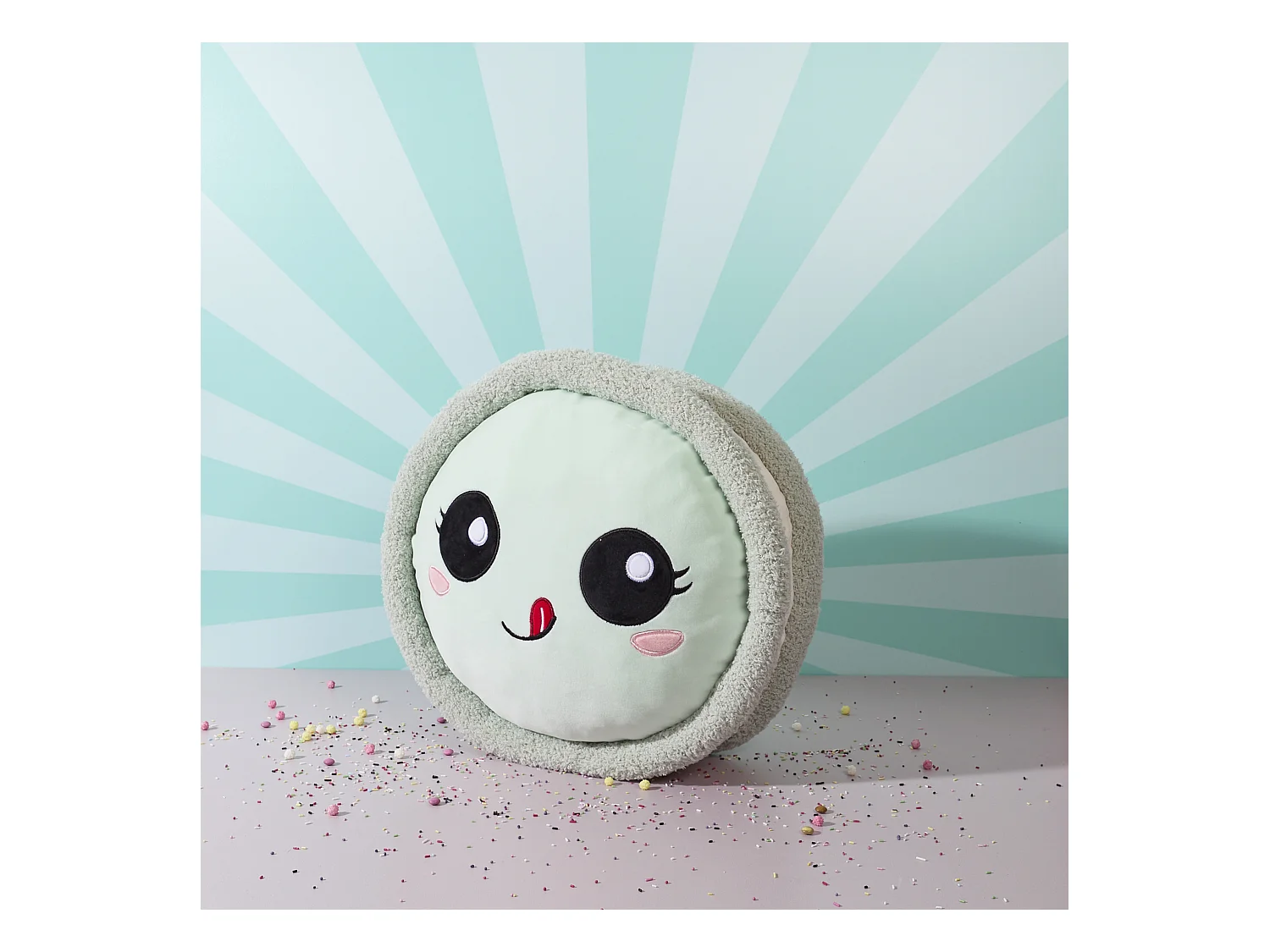 Peluche Macaron 36cm Vert