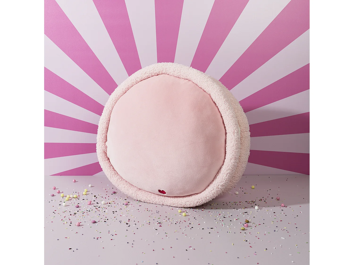 Peluche Macaron 40cm Rose