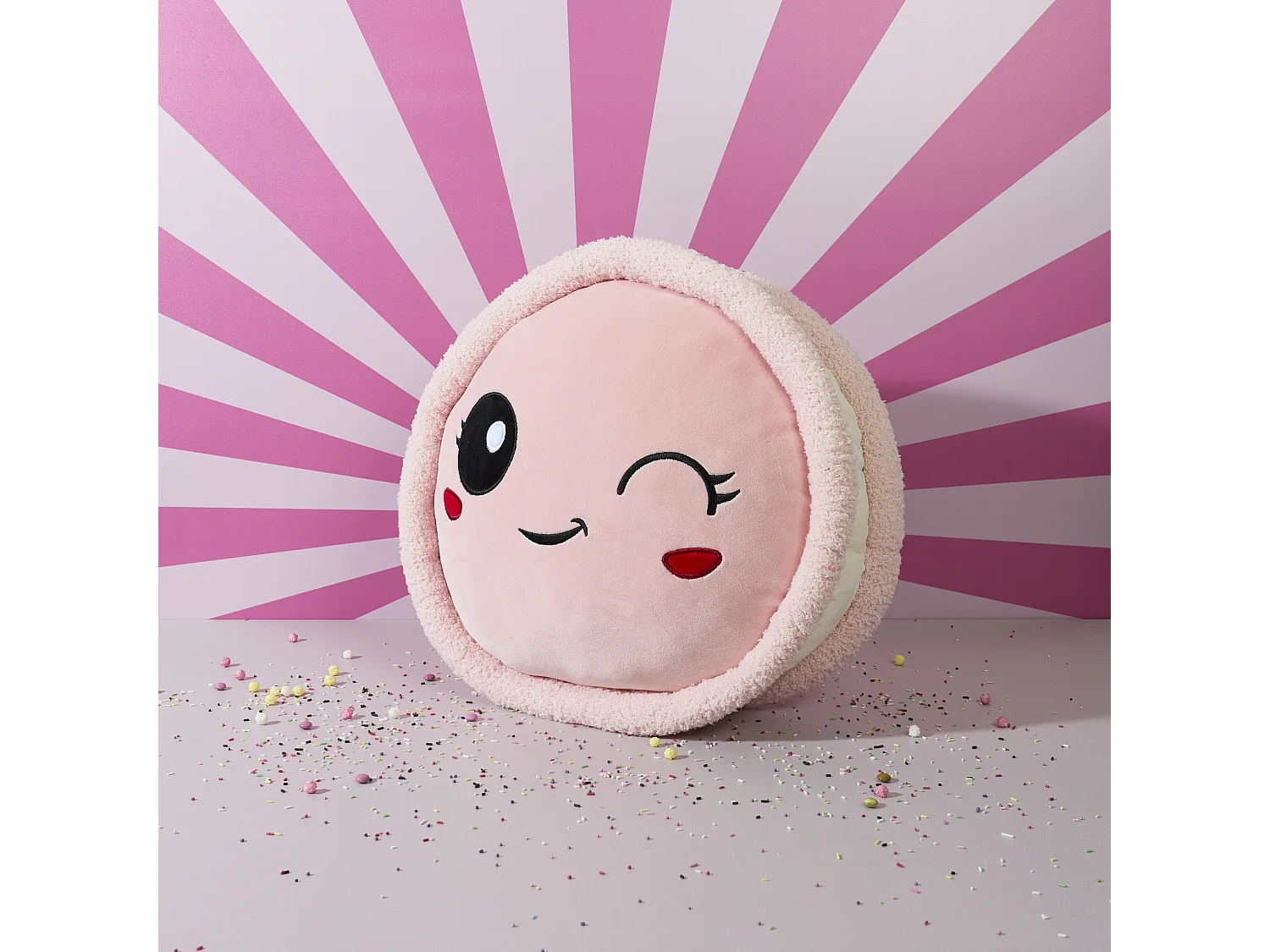 Peluche Macaron 40cm Rose