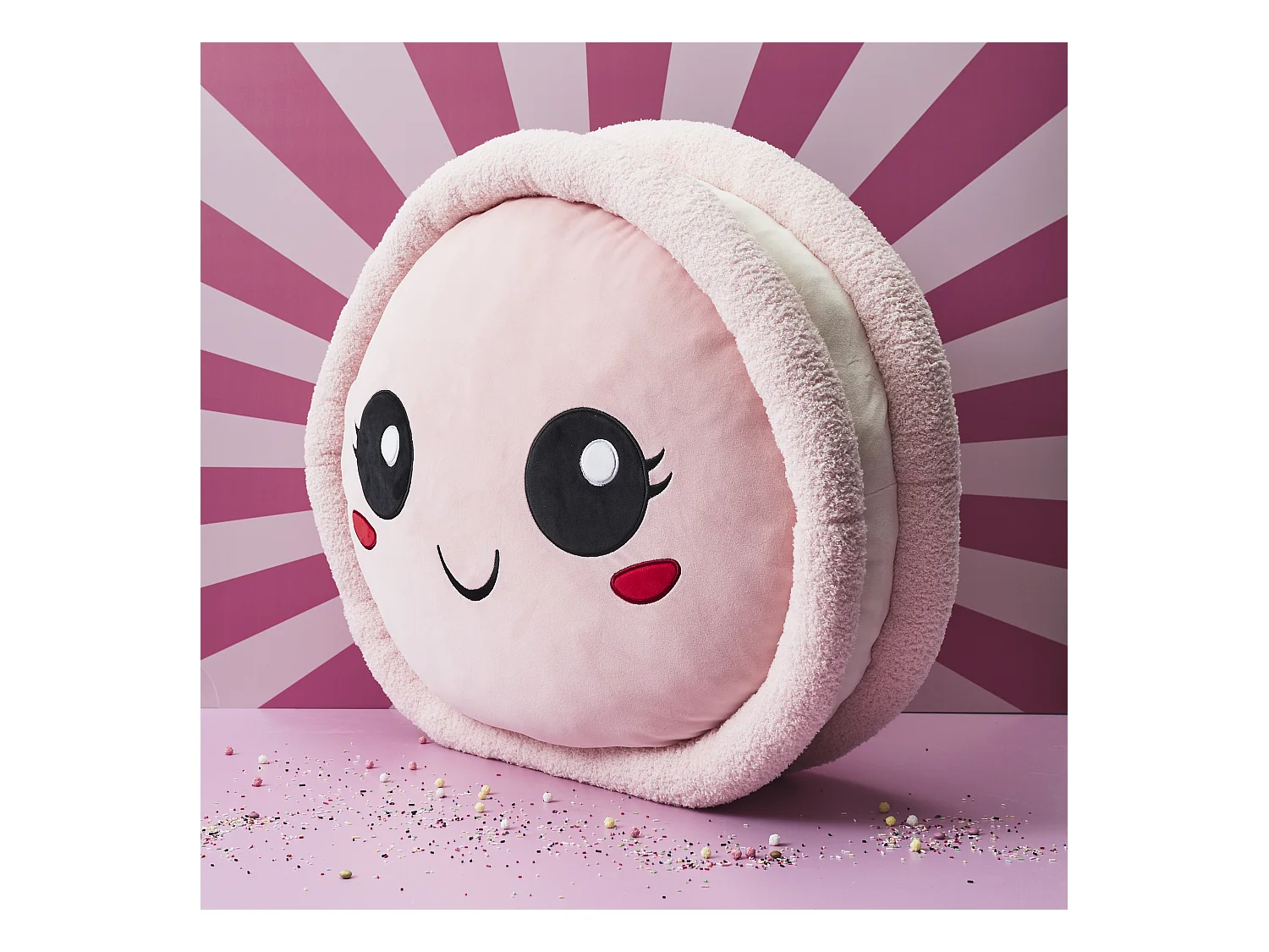 Peluche Macaron 70cm Rose