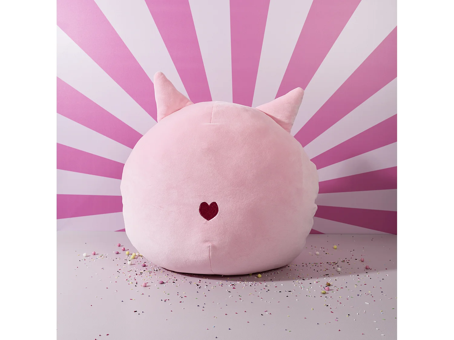 Peluche Chat 40cm Rose