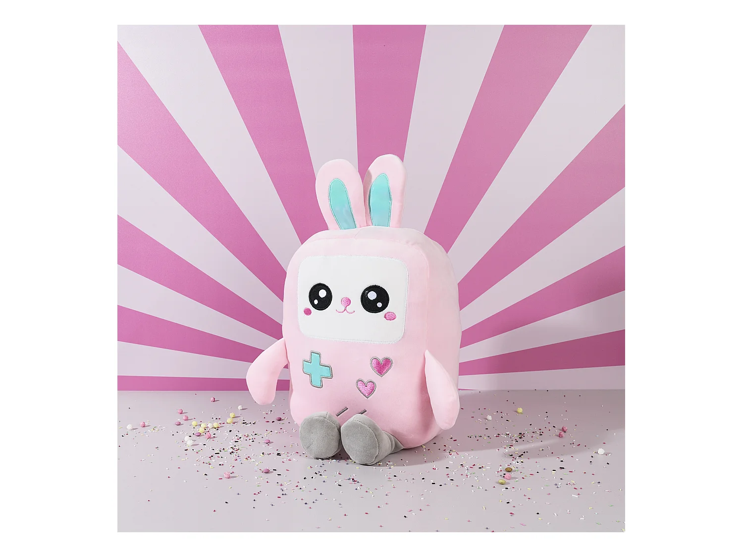 Peluche Jeux Video 29cm Rose