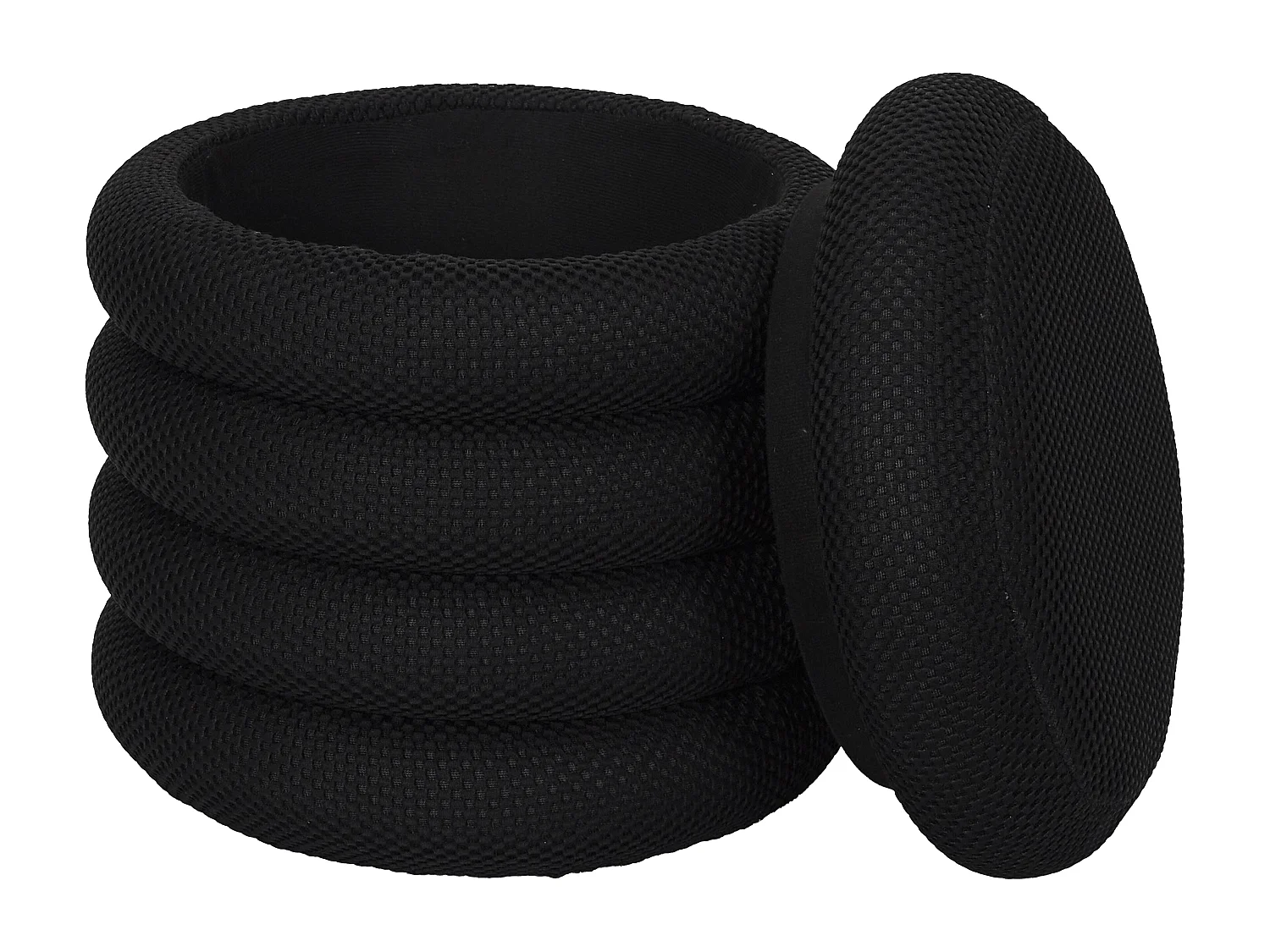 Pouf Rangement Atome Noir Noir