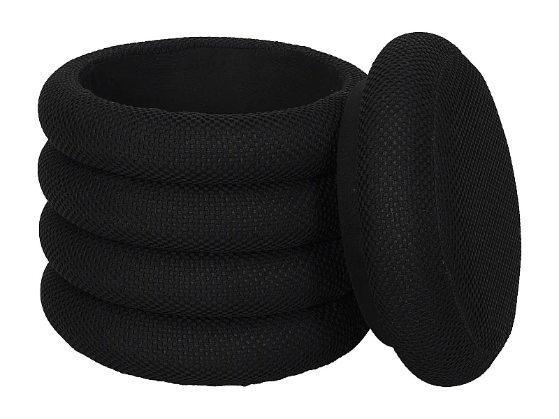 Pouf Rangement Atome Noir Noir