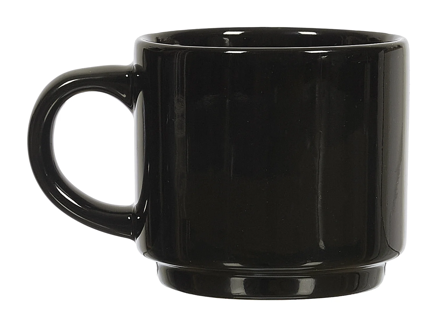 Tasse Unie X4 Avec Support Beige, Marron, Noir, Blanc