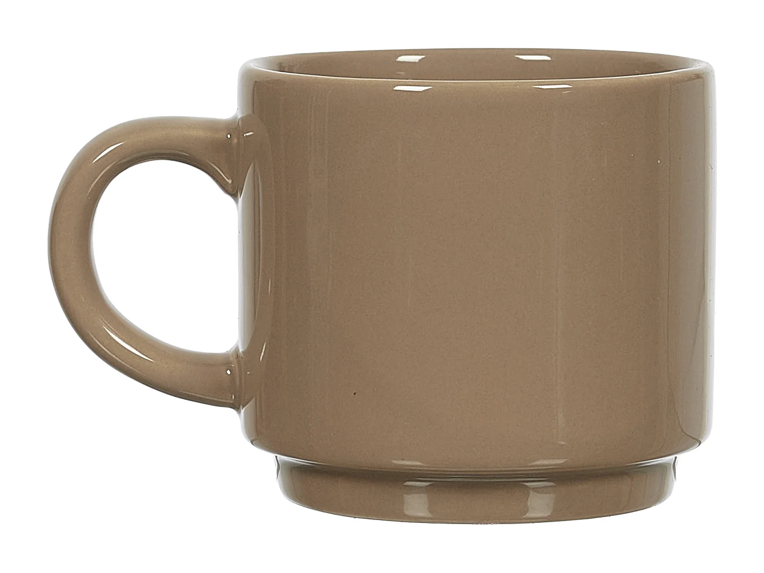 Tasse Unie X4 Avec Support Beige, Marron, Noir, Blanc