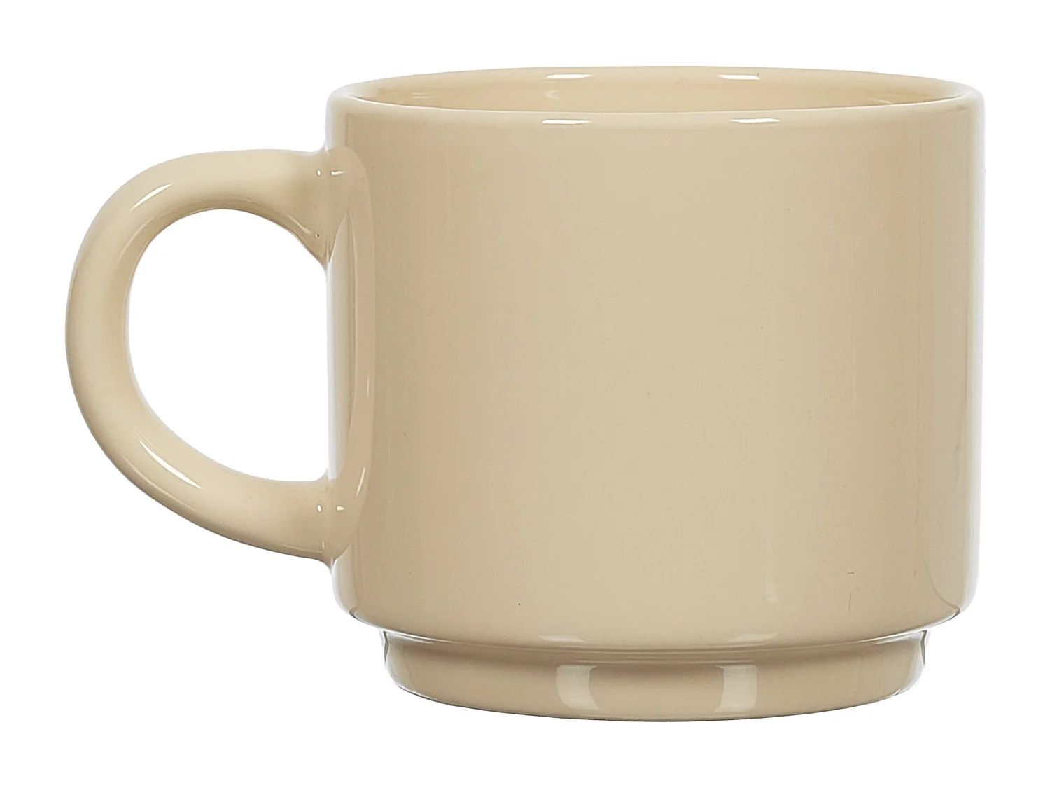 Tasse Unie X4 Avec Support Beige, Marron, Noir, Blanc