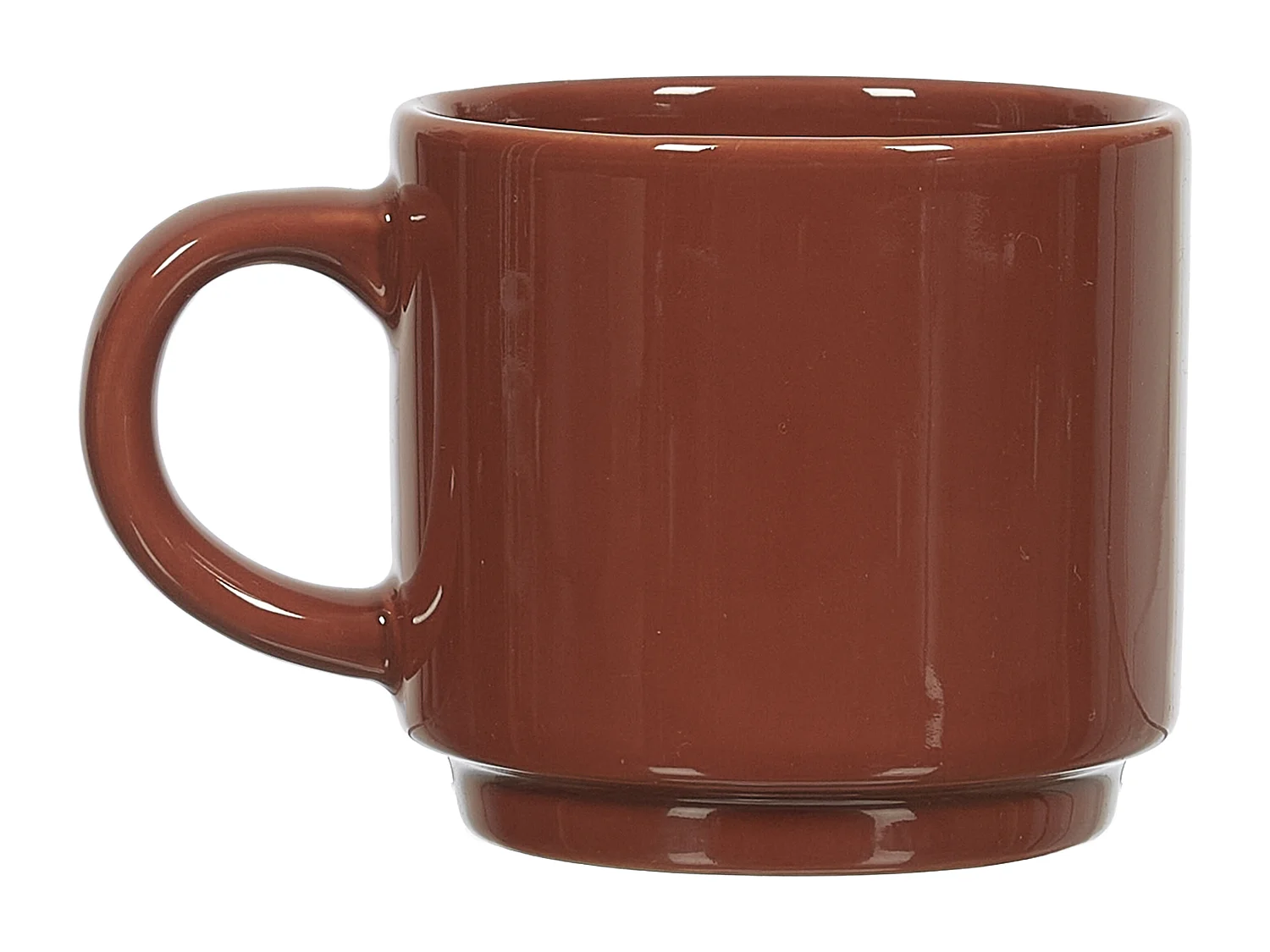 Tasse Unie X4 Avec Support Beige, Marron, Noir, Blanc