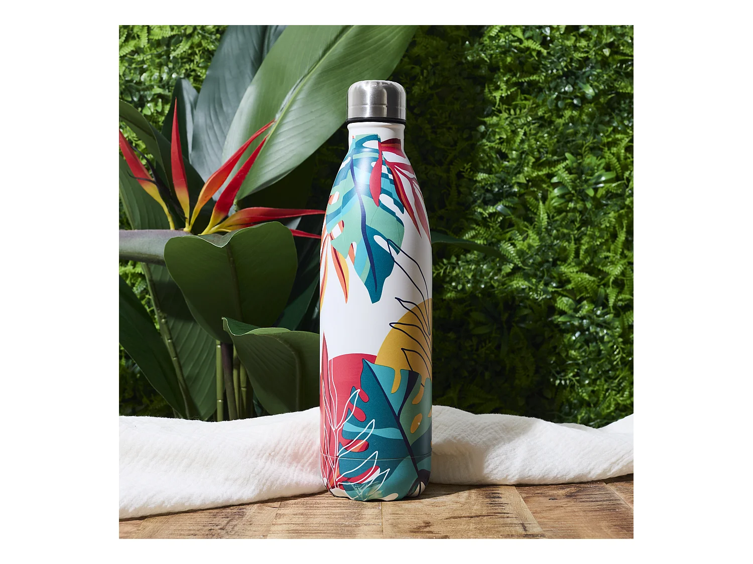 Bouteille De Transport Iso Paradis Exotique 1l Rouge, Multicolore