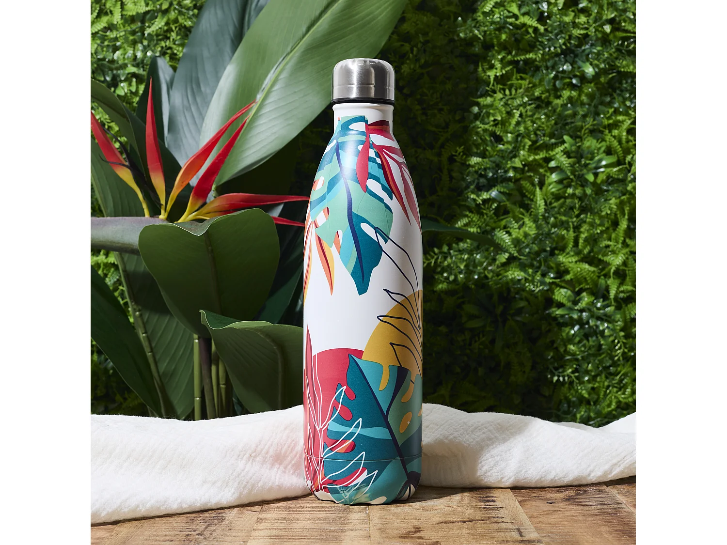 Bouteille De Transport Iso Paradis Exotique 1l Rouge, Multicolore