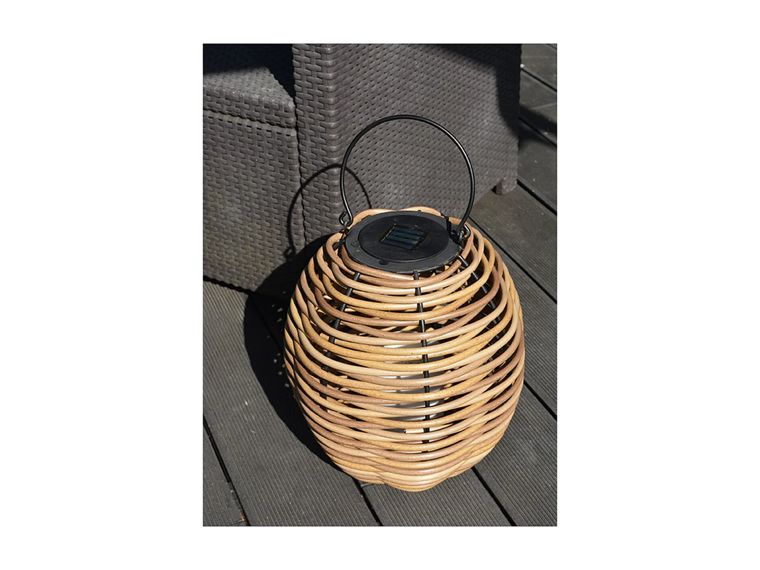 Lanterne solaire tressée Alicia h46cm - Orium