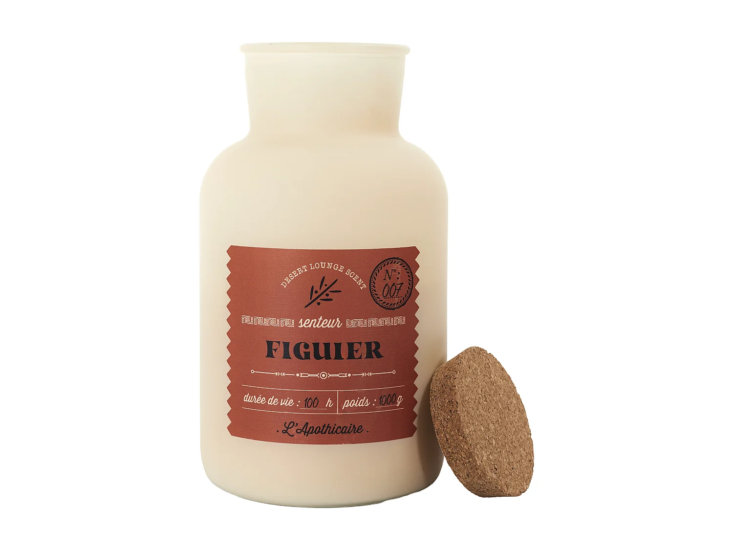 Bougie Parfumee Desert H27cm Beige, Orange