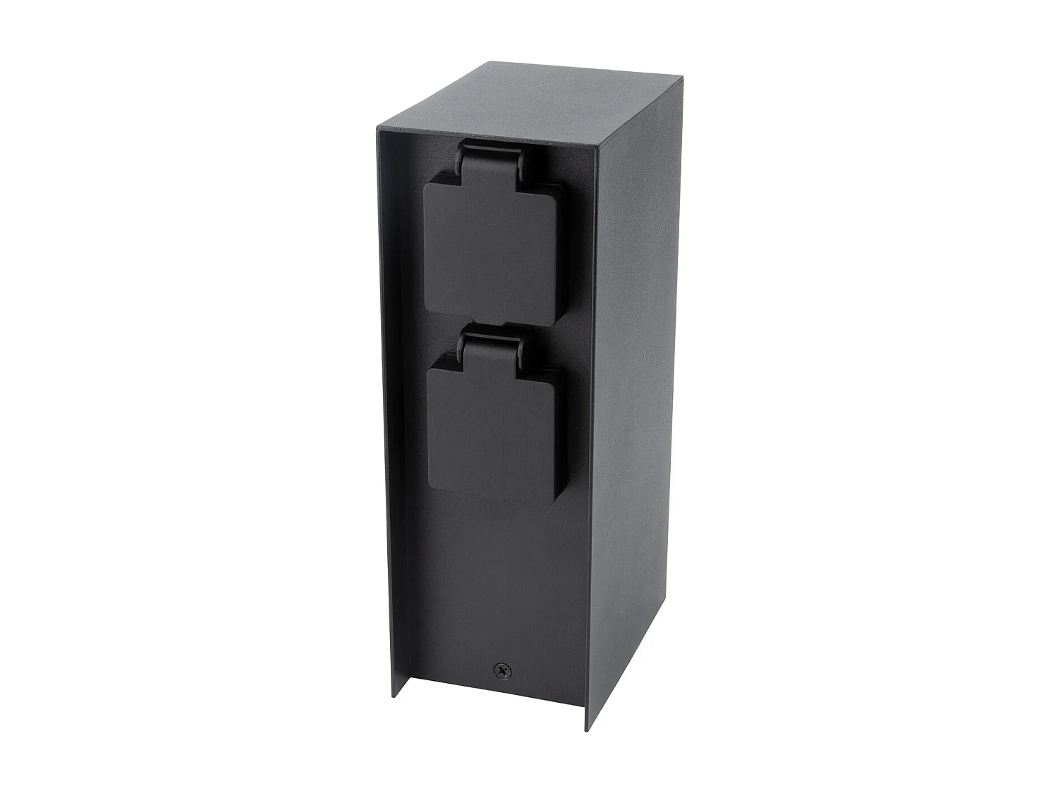 Borne de jardin à fixer 4x16A IP44 - Aluminium Noir - Zenitech