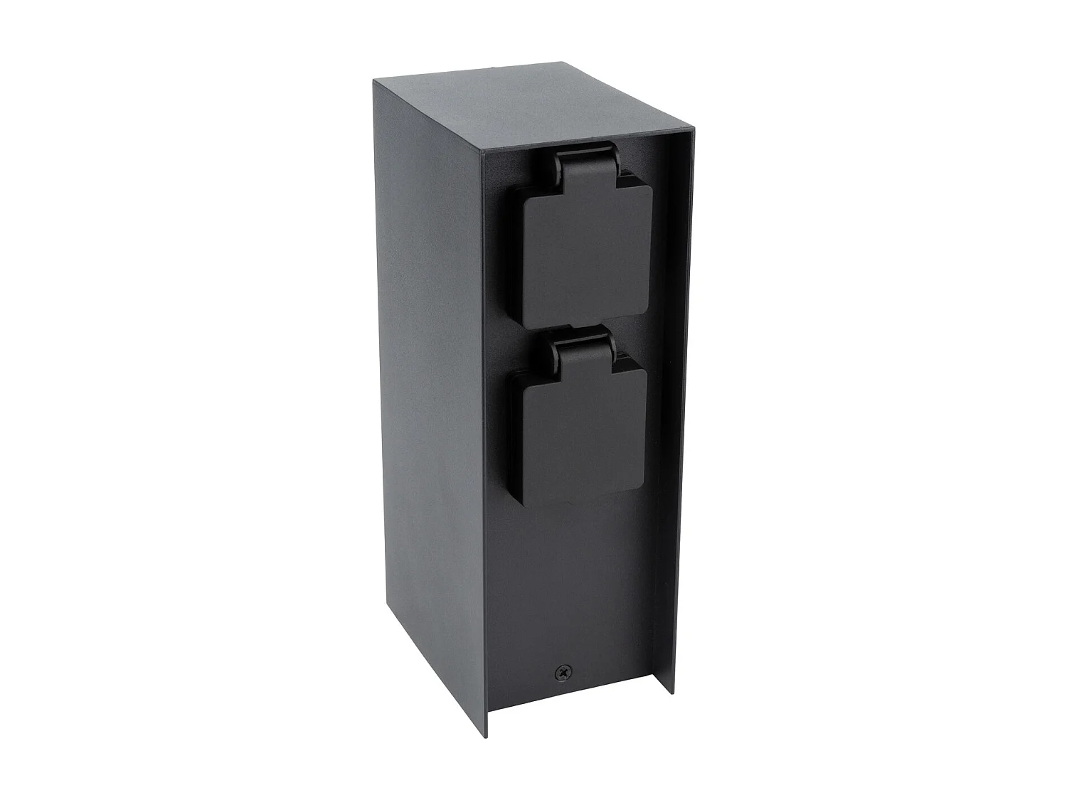 Borne de jardin à fixer 4x16A IP44 - Aluminium Noir - Zenitech