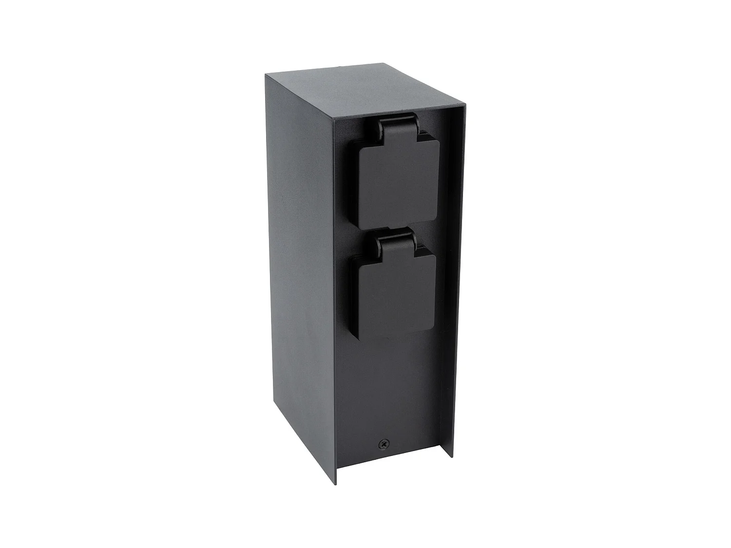 Borne de jardin à fixer 4x16A IP44 - Aluminium Noir - Zenitech