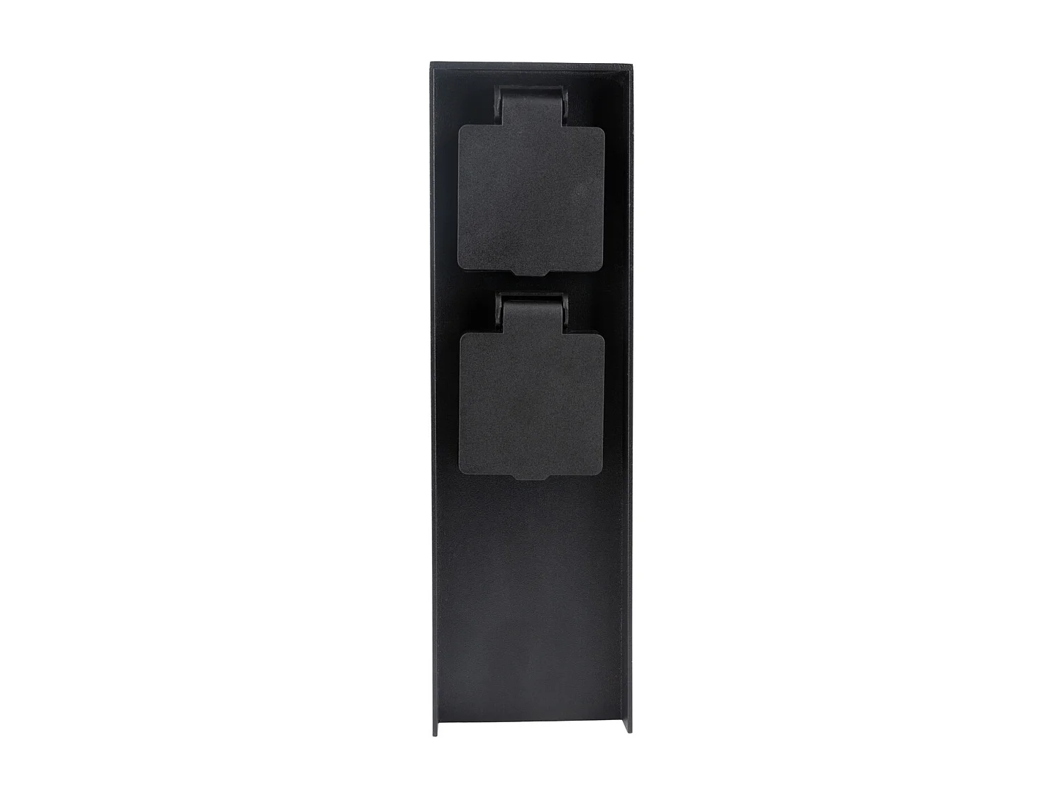 Borne de jardin à fixer 2x16A IP44 - Aluminium Noir - Zenitech