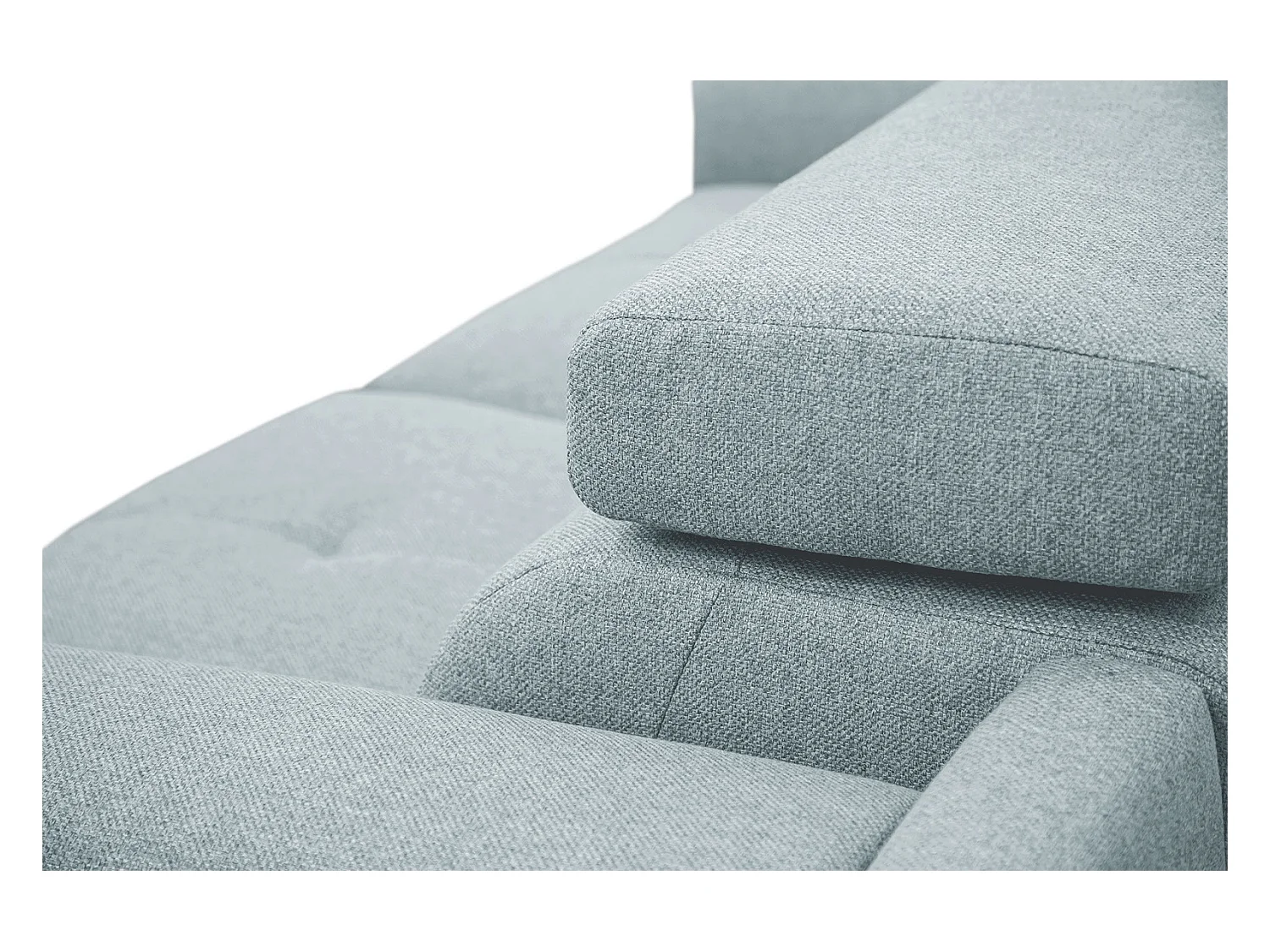 Canapé XXL droit 3 places tissu turquoise MATERA