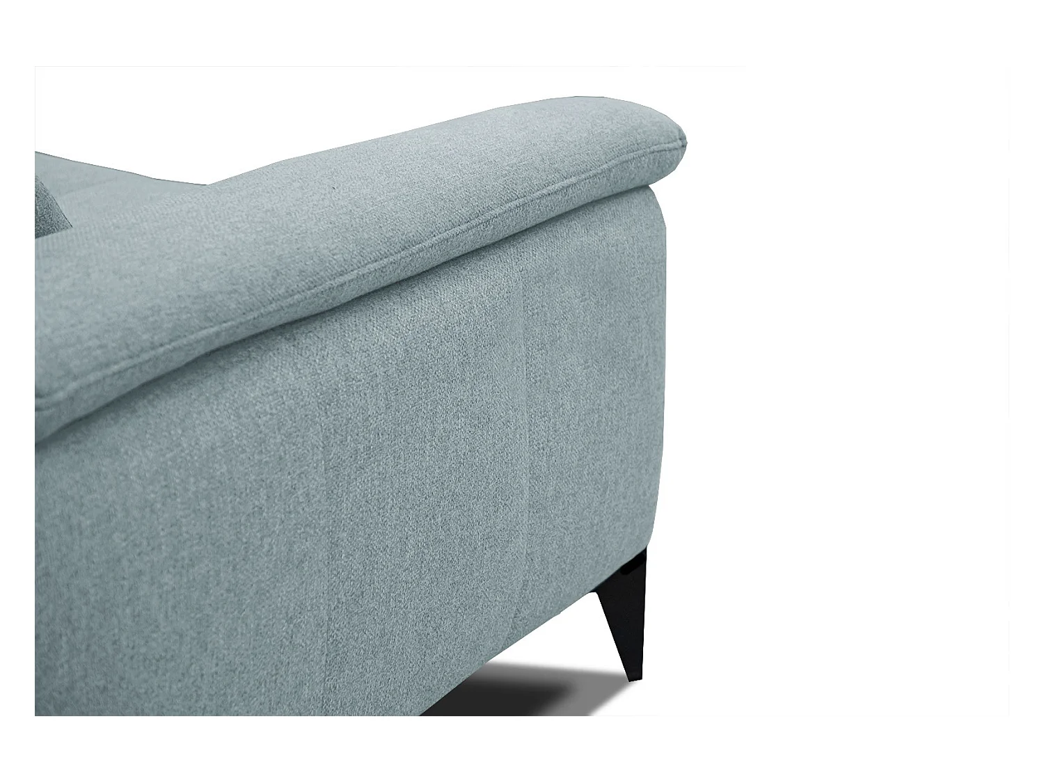 Canapé XXL droit 3 places tissu turquoise MATERA