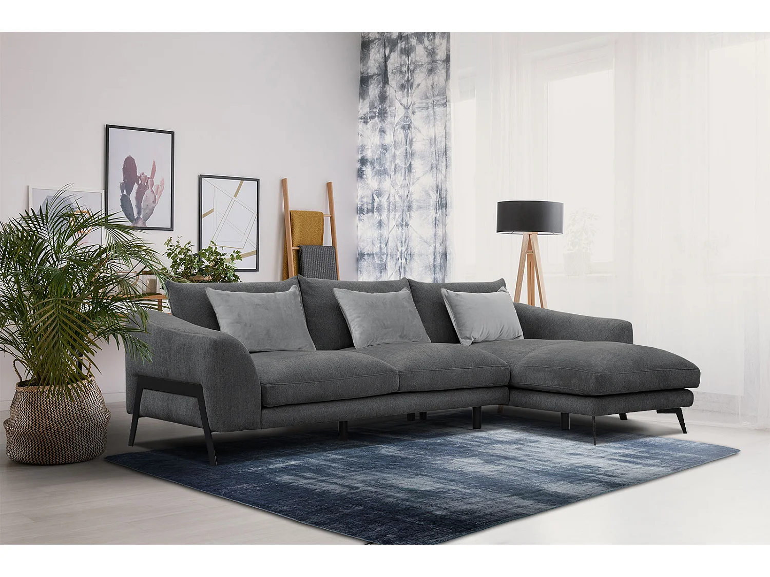 WINTER Ecksofa 4-Sitzer rechts, graphit