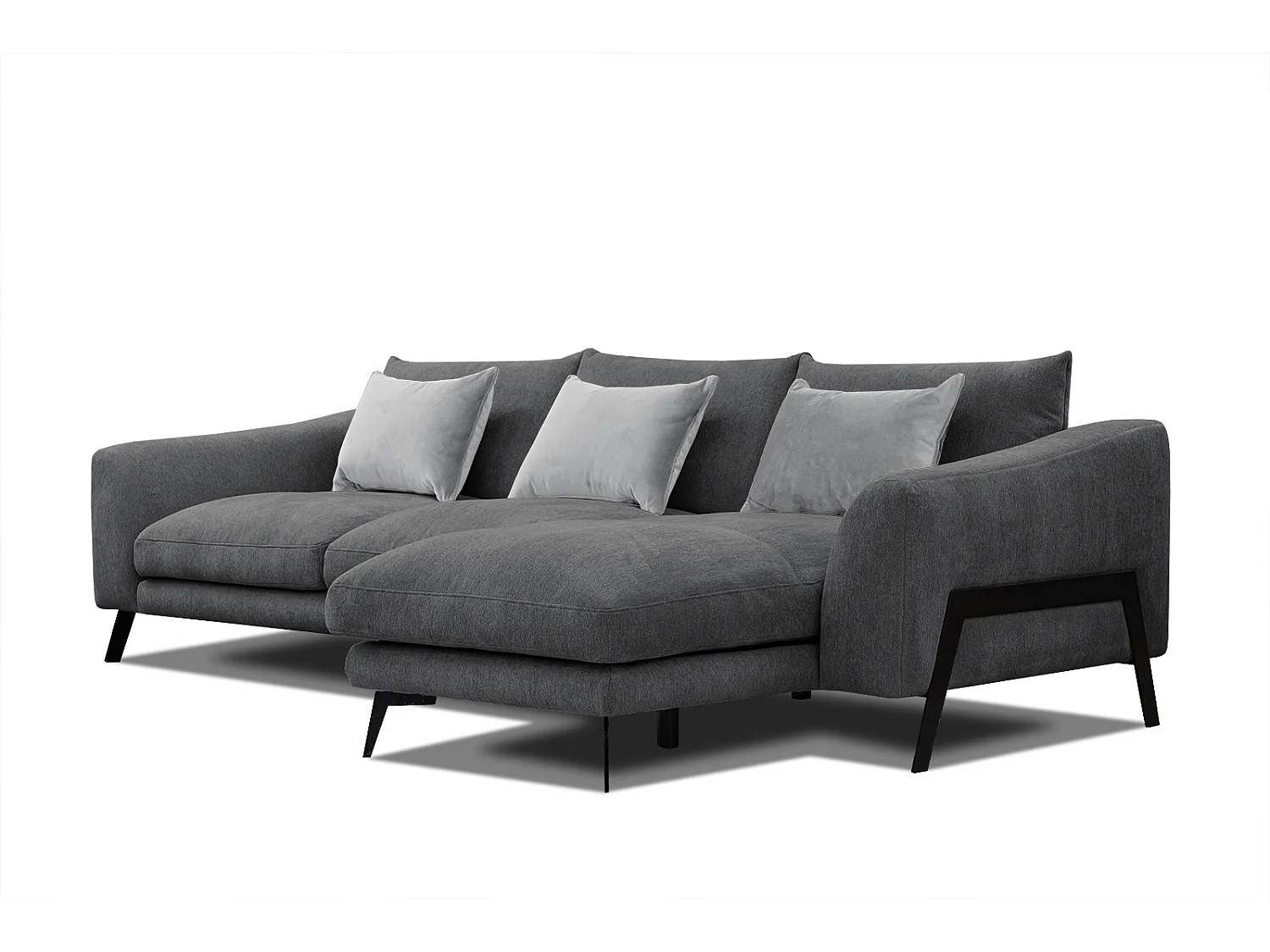 WINTER Ecksofa 4-Sitzer rechts, graphit