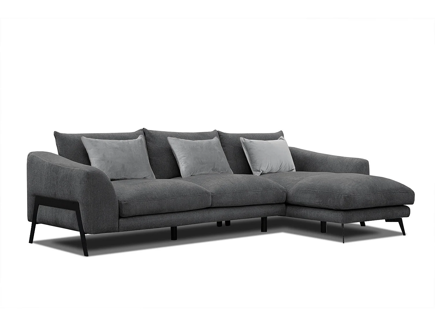 WINTER Ecksofa 4-Sitzer rechts, graphit