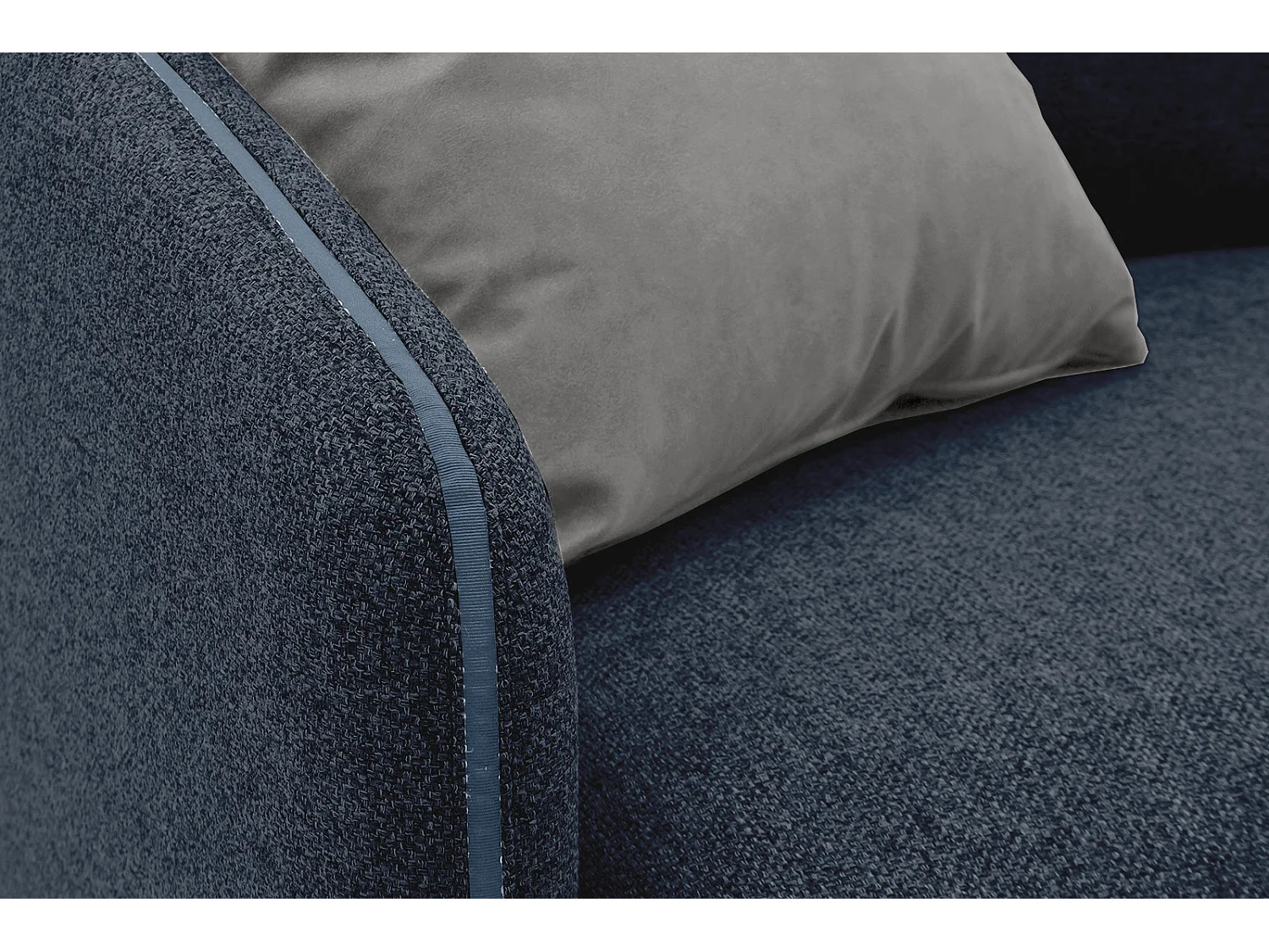 SOGEL Ecksofa 4-Sitzer rechts, marineblau