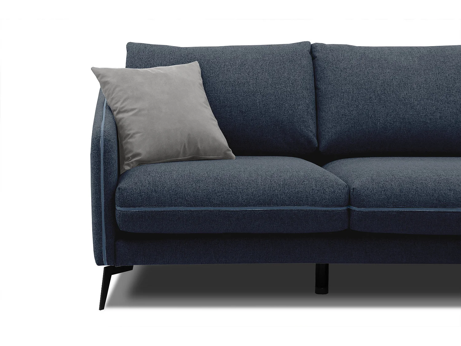 SOGEL Ecksofa 4-Sitzer rechts, marineblau