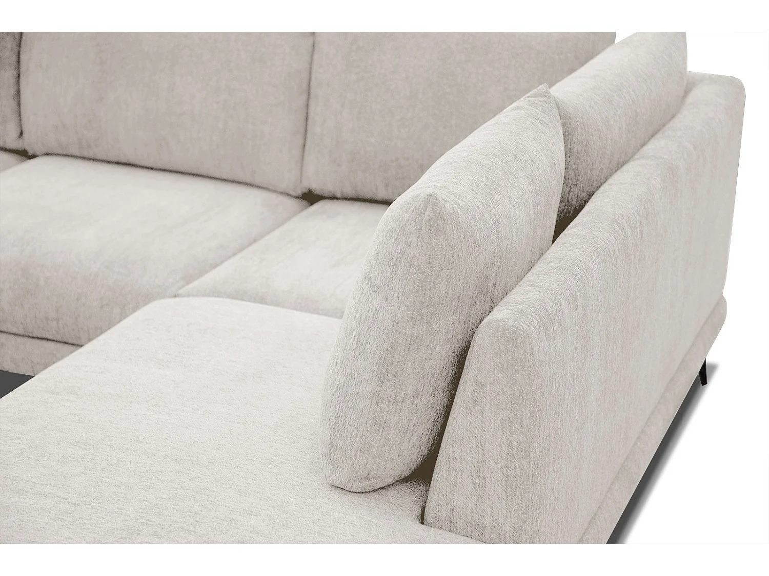 ADRIA Ecksofa 5-Sitzer rechts, perlweiß