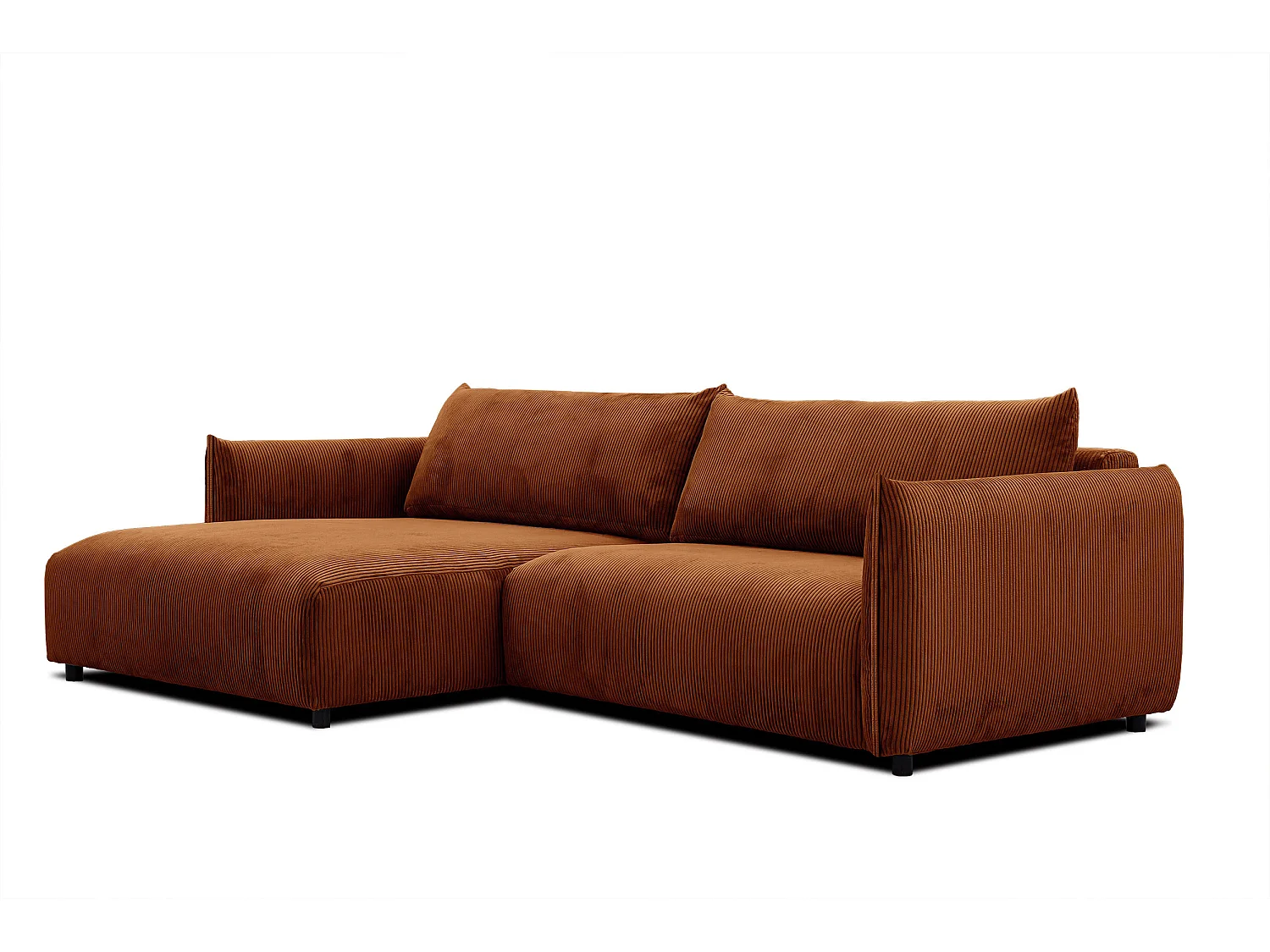 TAUER Ecksofa 5-Sitzer, orange