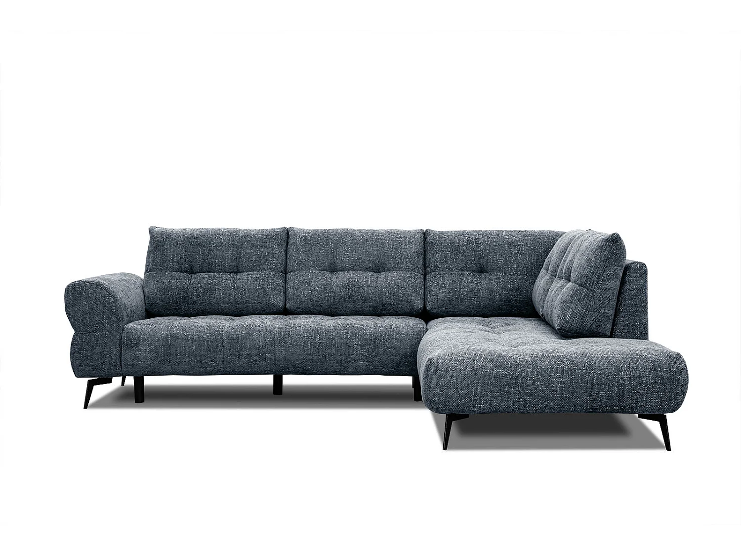 SALVINI Ecksofa 5-Sitzer rechts, marineblau