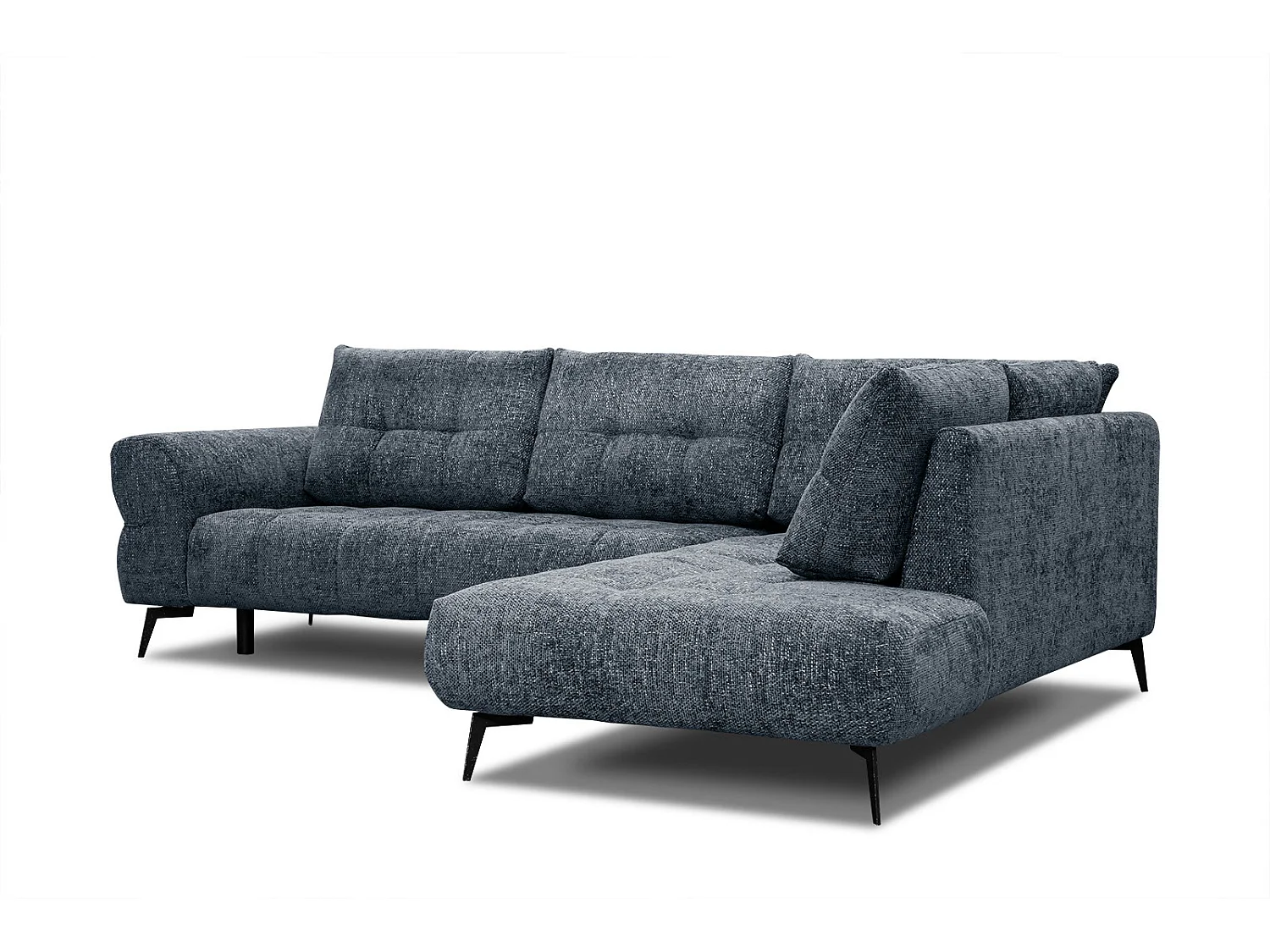 SALVINI Ecksofa 5-Sitzer rechts, marineblau