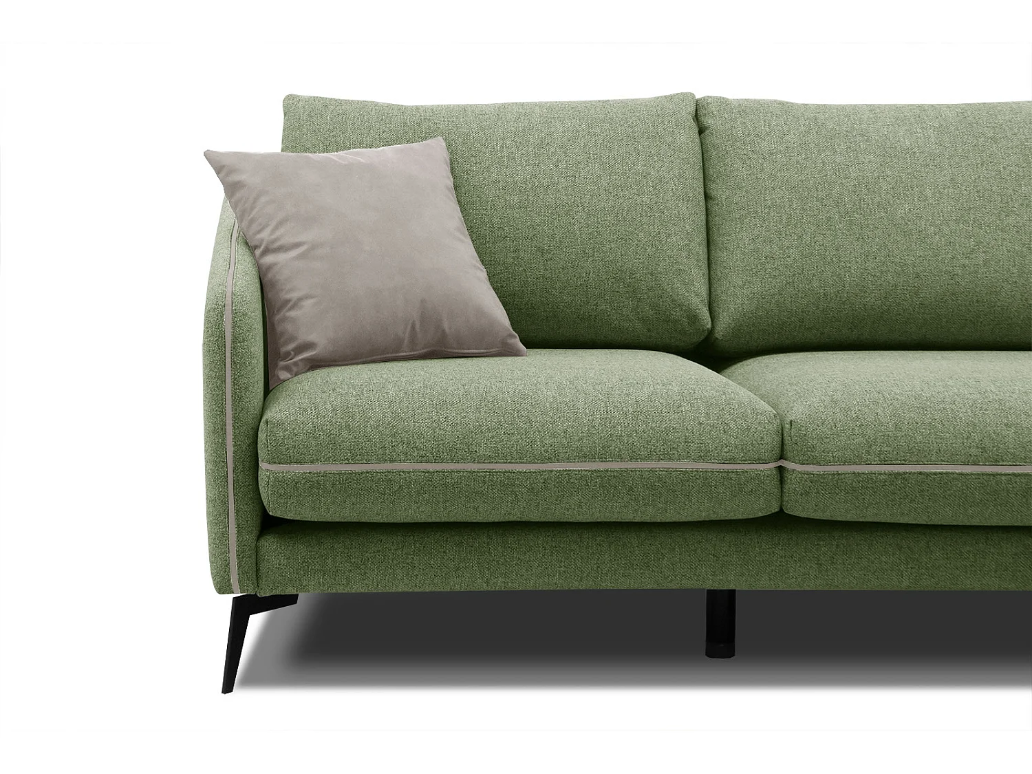 SOGEL Ecksofa 4-Sitzer rechts, olive