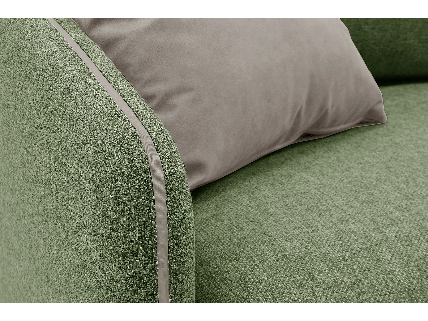 SOGEL Ecksofa 4-Sitzer rechts, olive