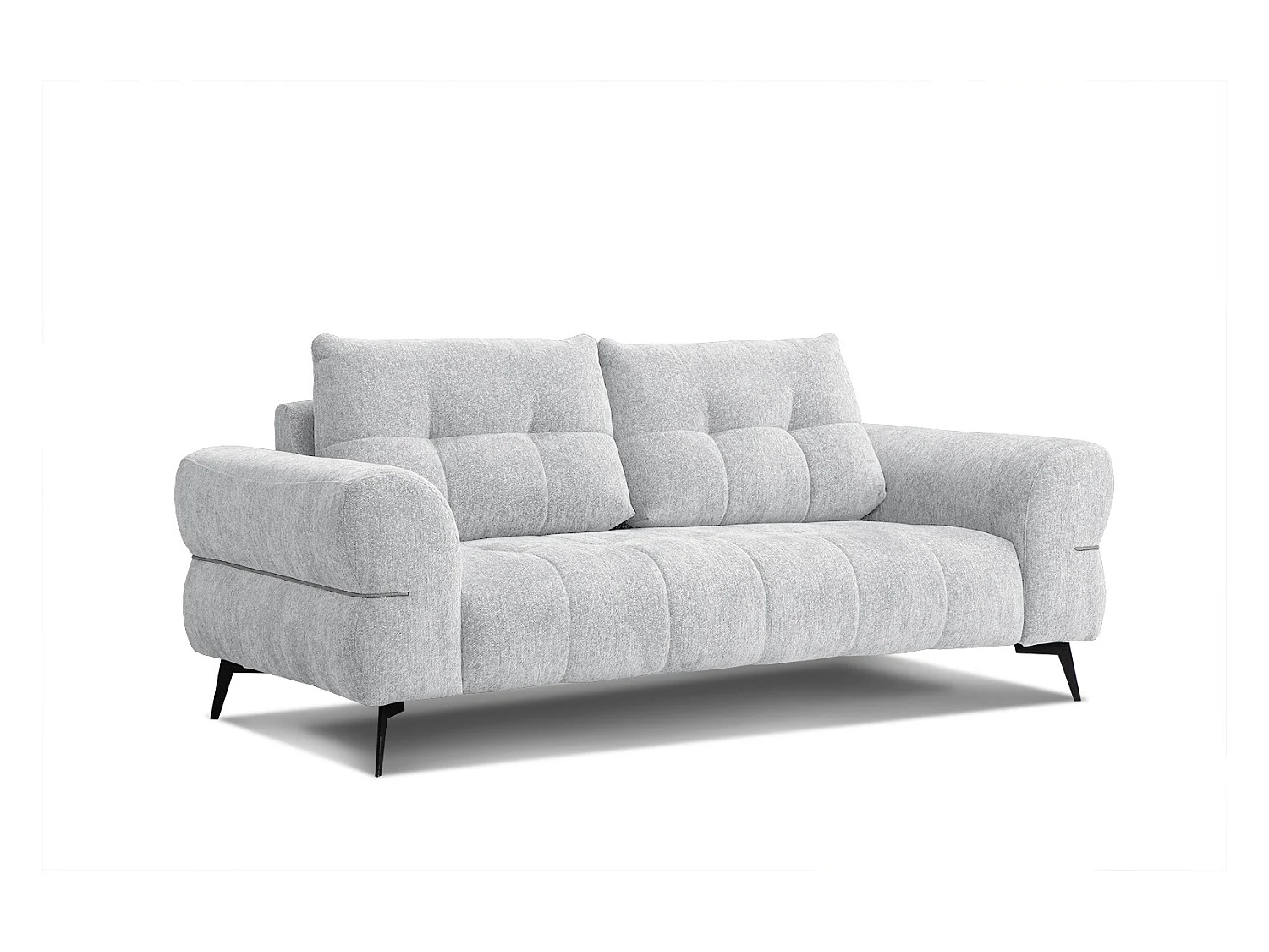Canapé Salvini 3 places tissu gris clair