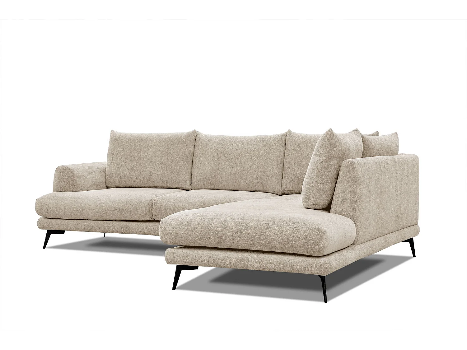 ADRIA Ecksofa 5-Sitzer rechts, ecru