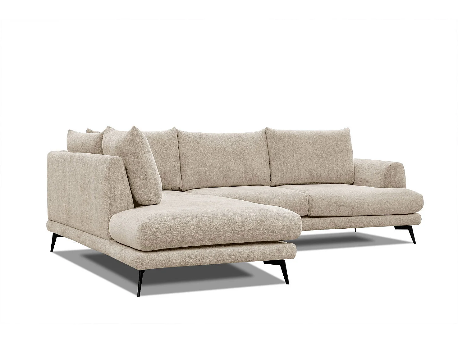 ADRIA Ecksofa 5-Sitzer links, ecru