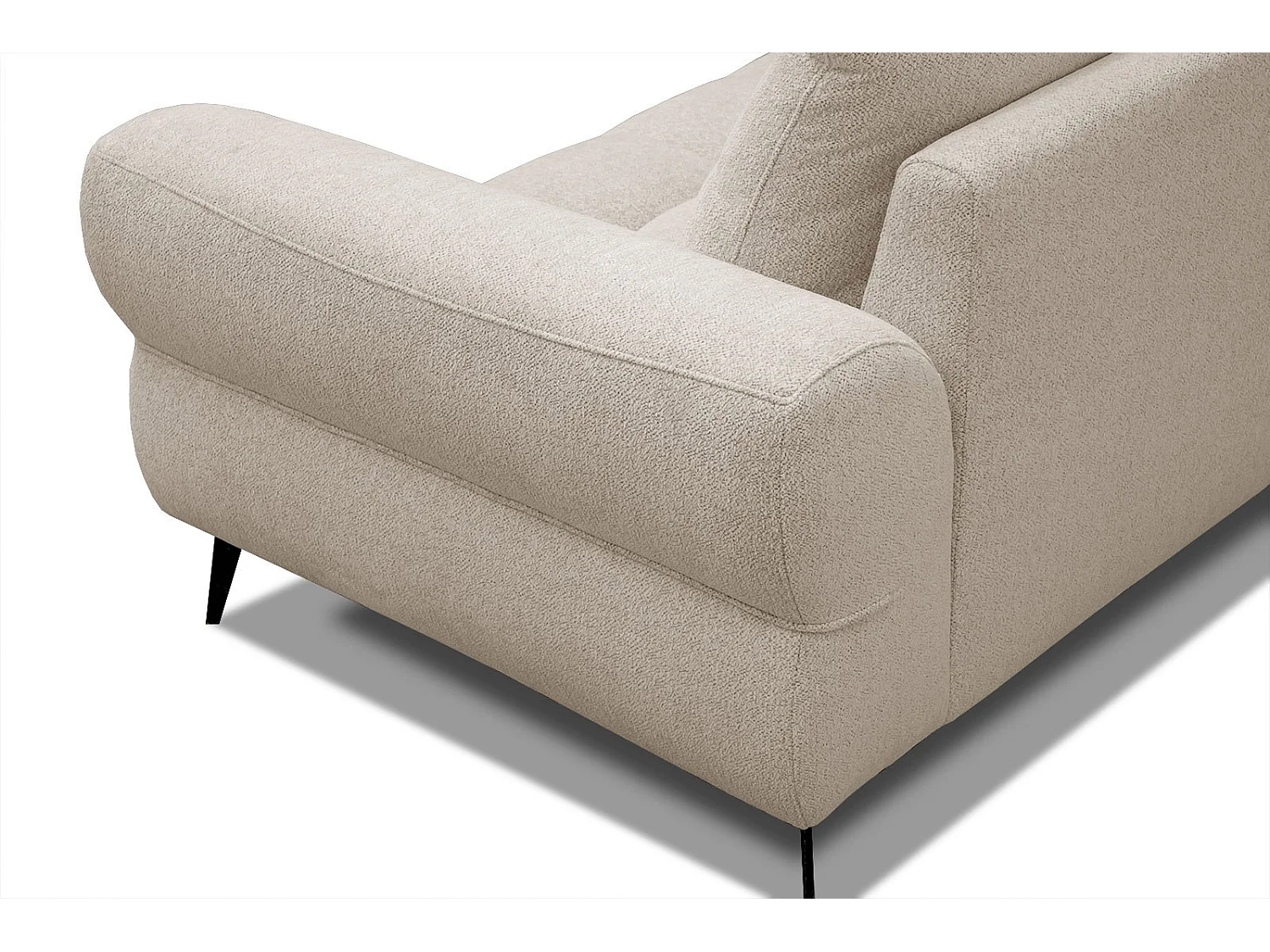 SALVINI Ecksofa 4-Sitzer links, ecru