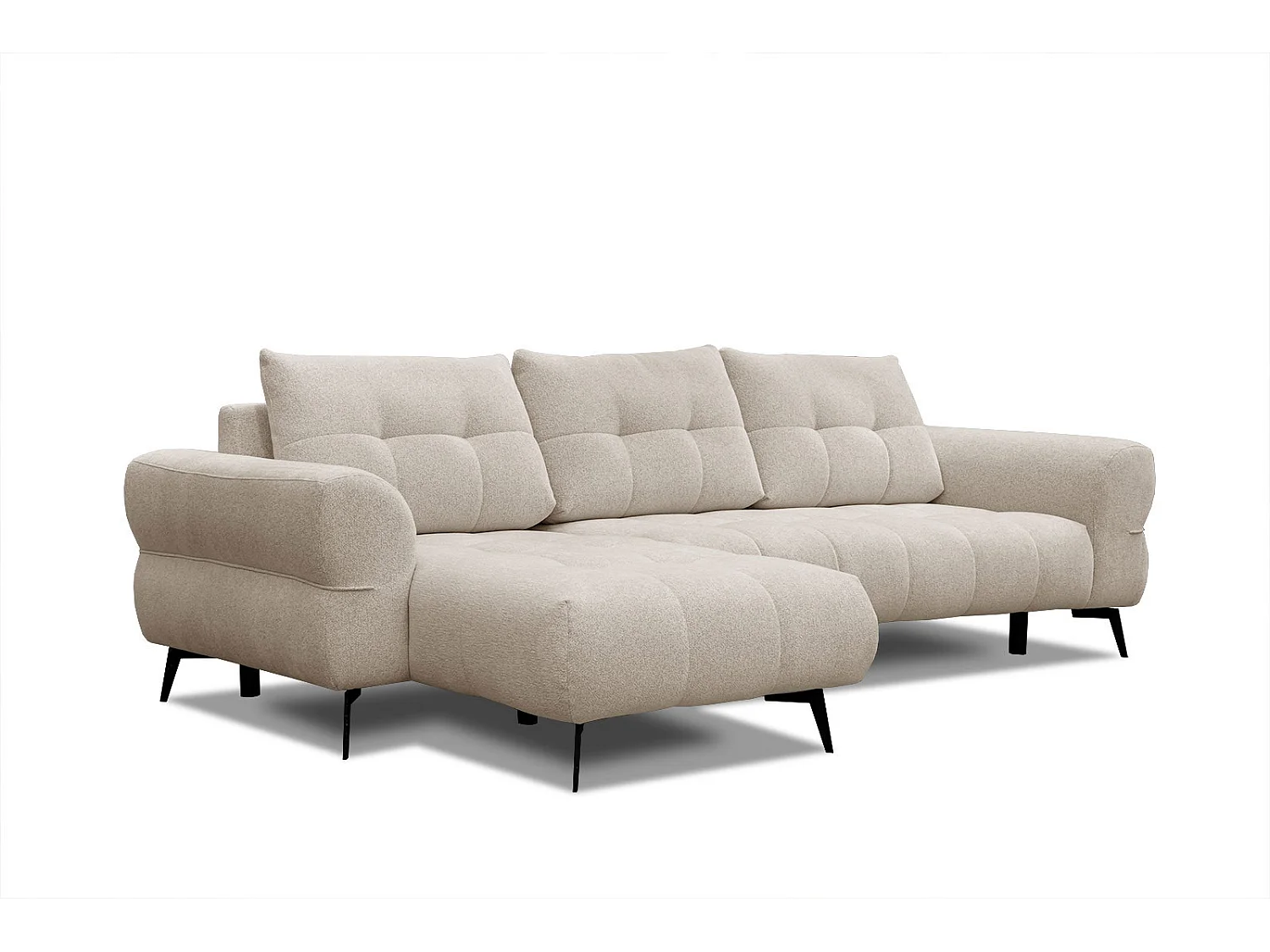 SALVINI Ecksofa 4-Sitzer links, ecru