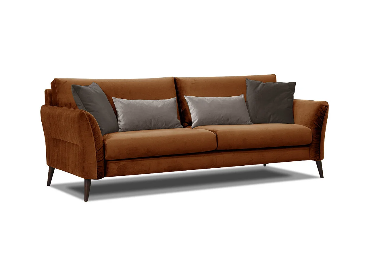 CANAPE FIGARI 3 places tissu orange