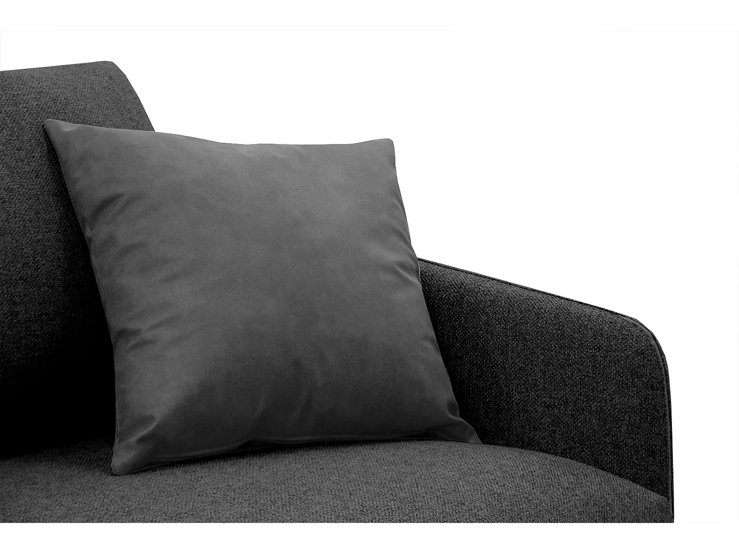 SOGEL Ecksofa 4-Sitzer links, schwarz