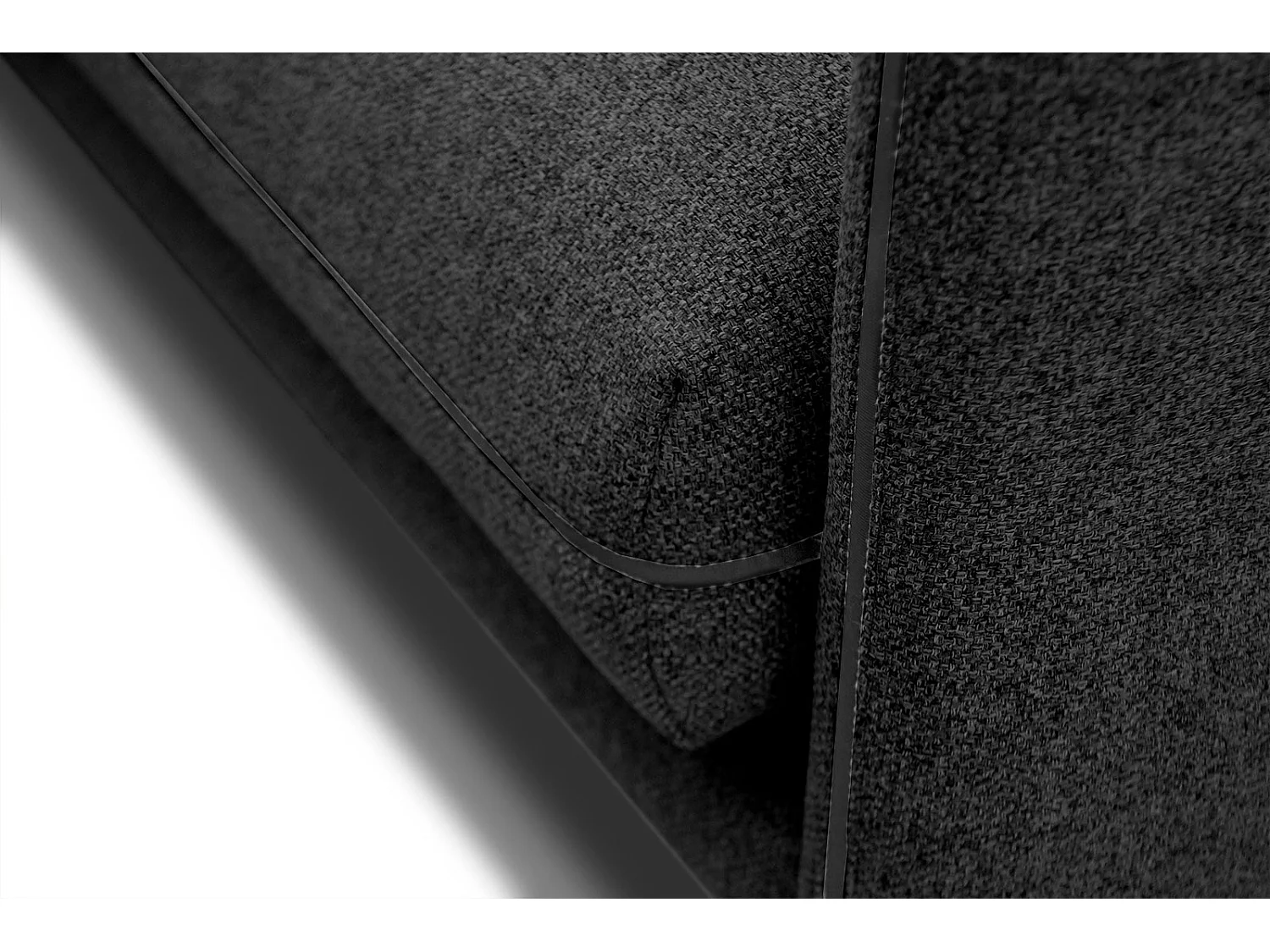 SOGEL Ecksofa 4-Sitzer links, schwarz